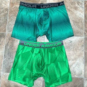 2 pair UA boxer briefs size large